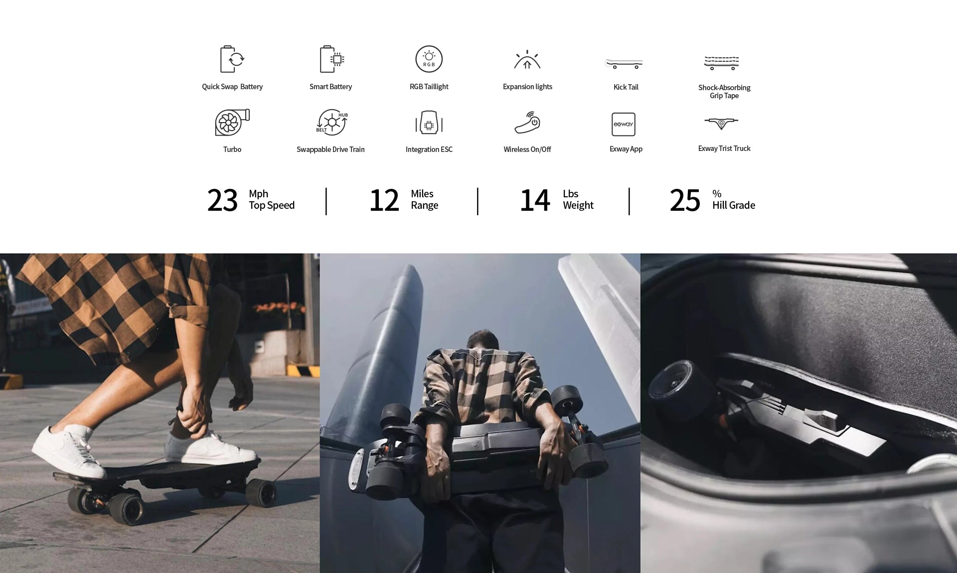 EXWAY Wave Riot Electric Skate Board