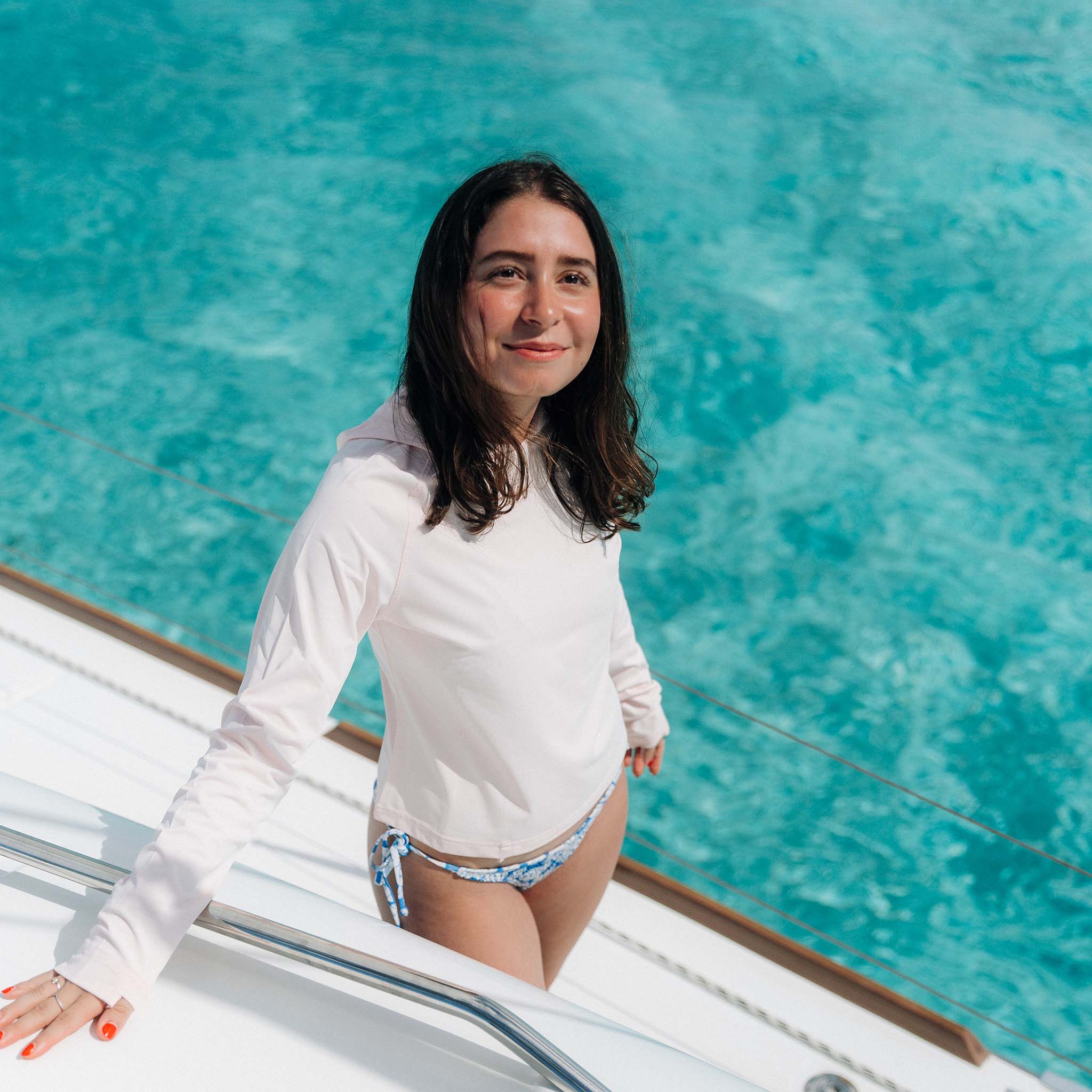 Cropped Hooded Sunshirt