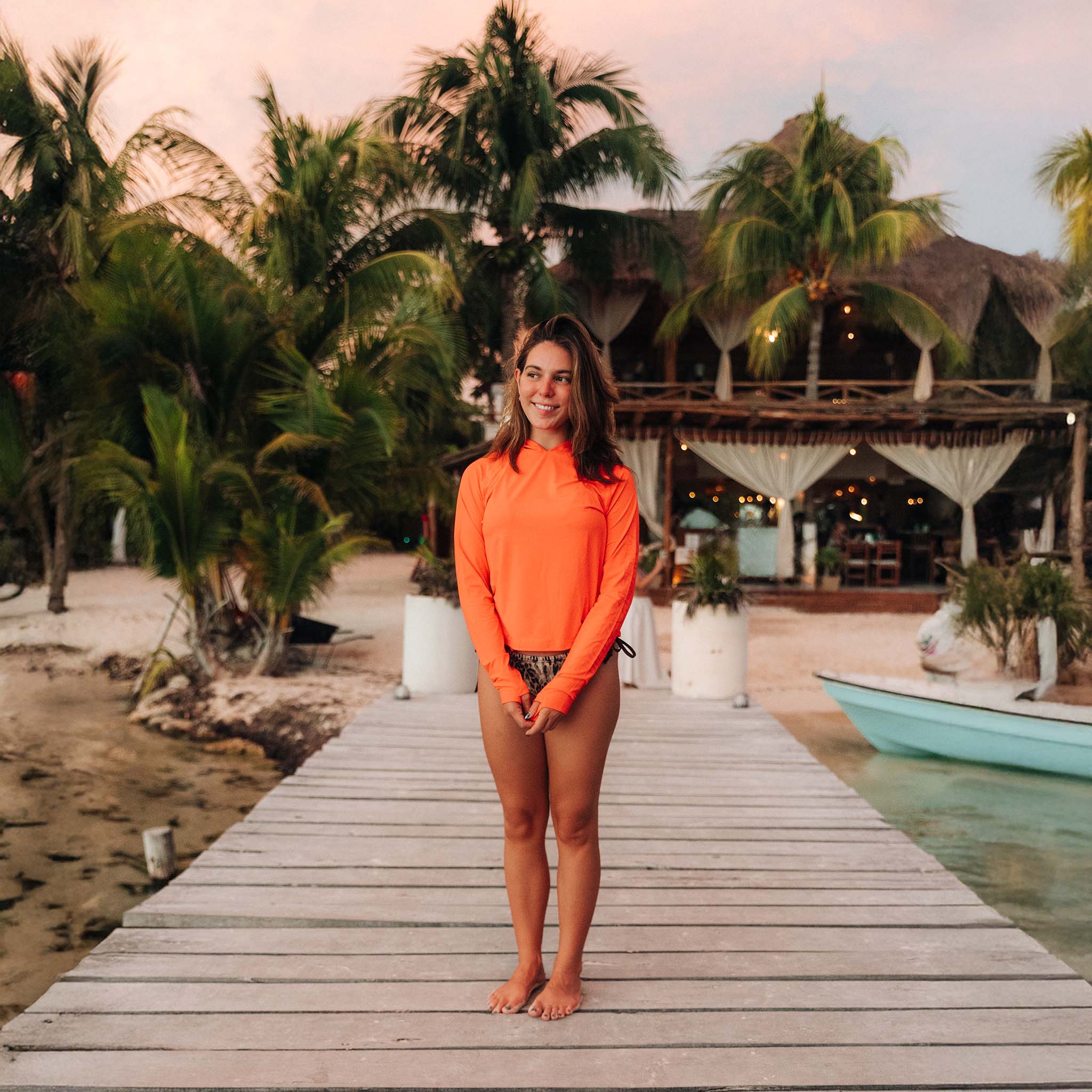 Cropped Hooded Sunshirt